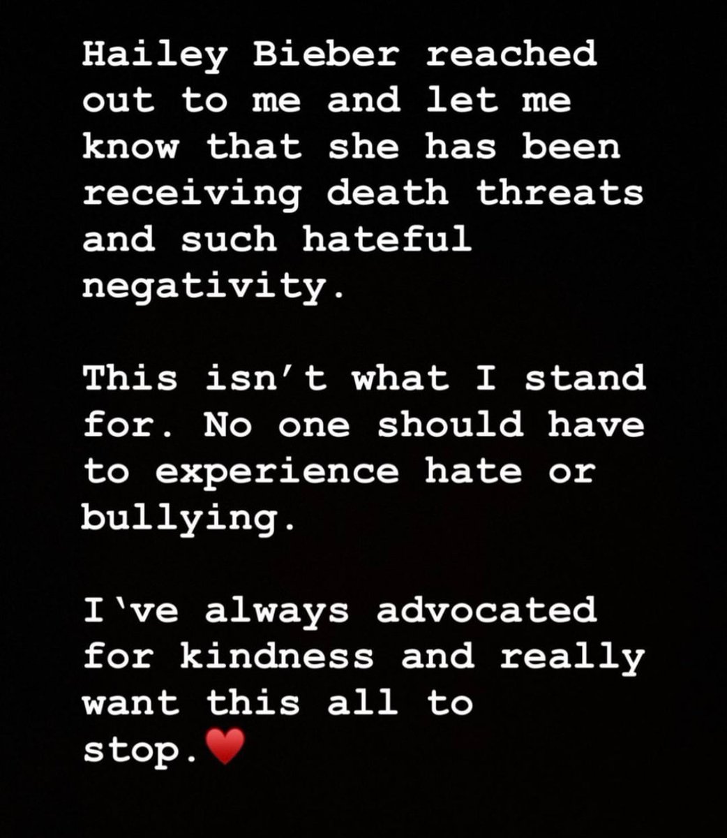 sanaravishing's tweet photo. Selena Gomez has officially RESPONDED to the whole Hailey Drama going on.
Selena is killing it with kindness that’s why she’s MOTHER!

#HaileyBieber 
#SelenaGomez https://t.co/LFdLviiddN