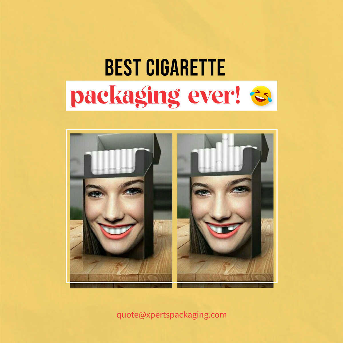 xpertspackusa's tweet photo. Best Cigarette Packaging Ever❗️
Smells like you never be good enough inside cigarette boxes.
For innovative packaging solutions visit us now: https://t.co/rIgpLE0PNl
.
.
#xpertspackaging #cigarette #cigarettebox #cigarettepackaging #innovativepackaging https://t.co/88J5As0Tp5