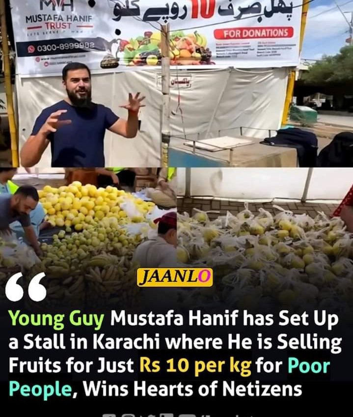 NewsLog's tweet image. A good deed turns out into a disaster. Mustafa Hanif's stall got vandalized today by a coward looking for cheap fruit for 10 rupees Kg only. His motive was to help the poor through this act of generosity in holy month of ramadan . 
#BreakingNews #Karachi #MustafaHanif