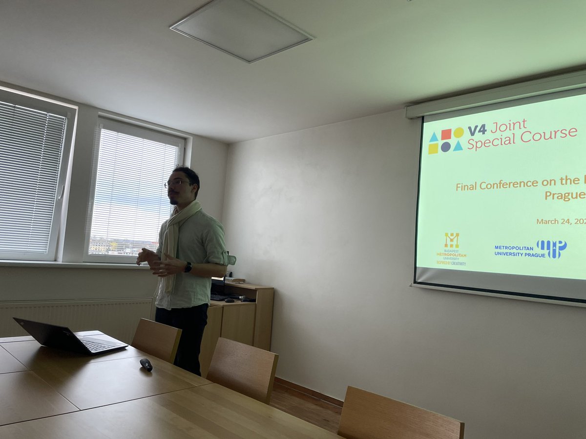 JaroslavUsiak's tweet photo. I’m grateful for the cooperation with partners #BudapestMetropolitanUniversity,
#MariaCurie_SkłodowskaUniversity, @univerzitaMUP and @VisegradFund. Special thanks also to my @FPVMV_UMB students for presenting their essay during today's Conference on the Future of Visegrad. https://t.co/KlBCLTNkQg