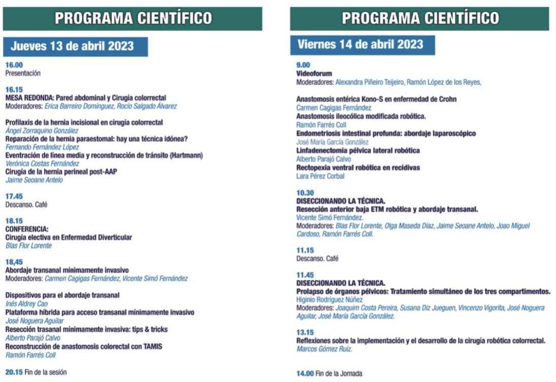 Alberto Parajó (@albertoparajo) on Twitter photo Os esperamos en Pontevedra, un foro abierto donde todos aprenderemos y disfrutaremos en un ambiente amigable.
No te lo pierdas
👇🏻
fundacionbiomedica.org/event/xii-jorn…
<a href="/GGColoprocto/">Grupo Gallego Coloproctología</a> <a href="/AECP_FAECP/">AECP</a> <a href="/aecirujanos/">aecirujanos</a> <a href="/coloproctoaec/">Coloproctología-AEC</a> <a href="/CGD_Pontevedra/">Cirugía Pontevedra</a> #coloproctologia #cirugiarobotica #laparoscopia Os esperamos en Pontevedra, un foro abierto donde todos aprenderemos y disfrutaremos en un ambiente amigable.
No te lo pierdas
👇🏻
fundacionbiomedica.org/event/xii-jorn…
<a href="/GGColoprocto/">Grupo Gallego Coloproctología</a> <a href="/AECP_FAECP/">AECP</a> <a href="/aecirujanos/">aecirujanos</a> <a href="/coloproctoaec/">Coloproctología-AEC</a> <a href="/CGD_Pontevedra/">Cirugía Pontevedra</a> #coloproctologia #cirugiarobotica #laparoscopia
