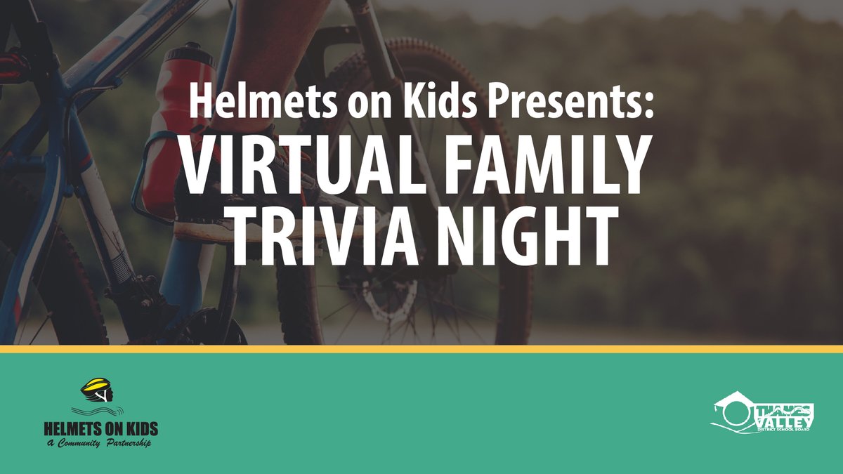 Join Helmets on Kids for FAMILY TRIVIA NIGHT on March 30th! Register online to participate in this family-friendly event with trivia for all ages. Proceeds go directly towards purchasing helmets for kids in need. Register at braininjurylondon.on.ca.
