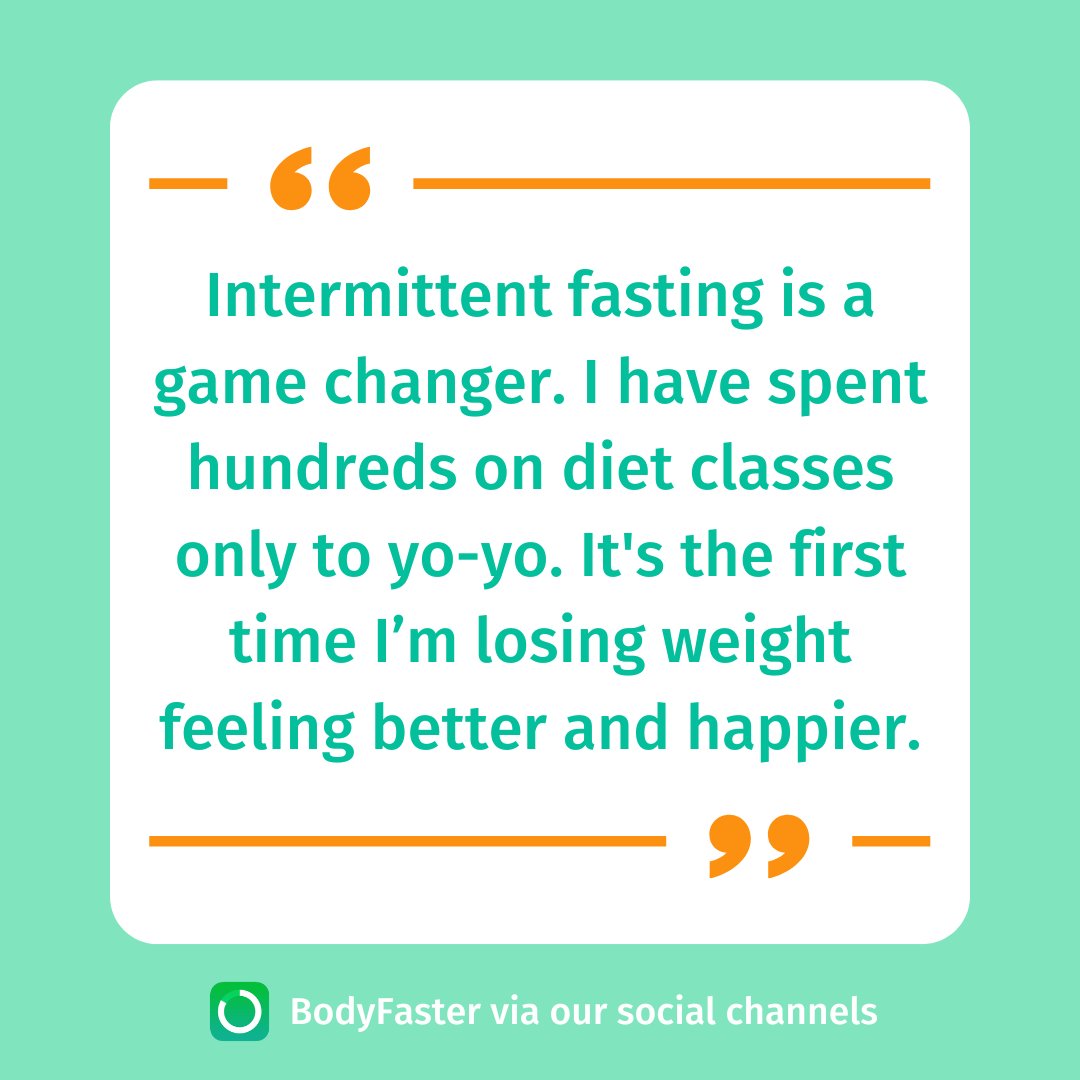 bodyfastapp's tweet image. Gone are the days of spending hundreds of 💸 on fad diets that just leave you frustrated and defeated.

👋🏼 Say goodbye to yo-yo dieting and hello to sustainable weight loss with #IntermittentFasting

🚀 Start your journey to a healthier and happier life with #BodyFast 📲