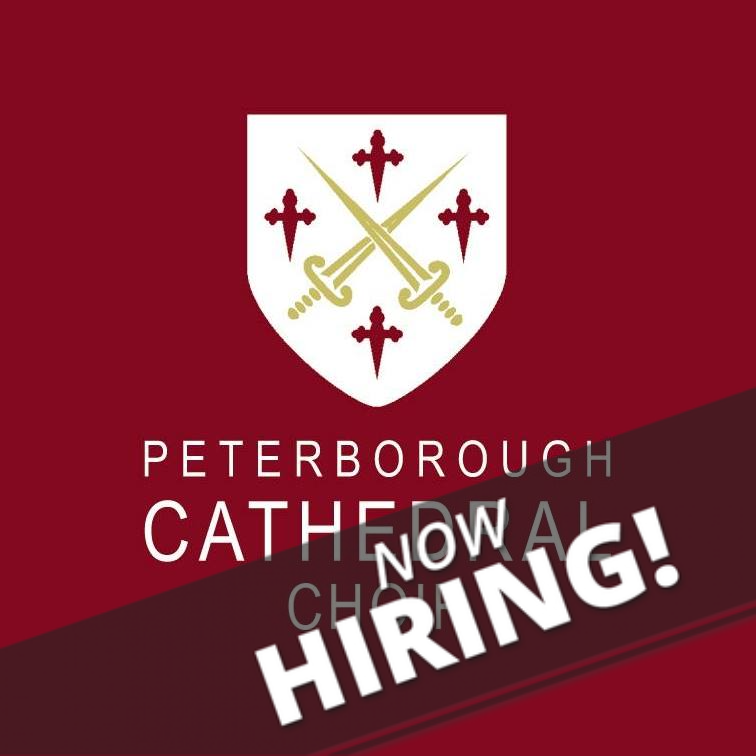 ***VACANCY - CHORISTER CHAPERONE***

Further details can be found here: peterborough-cathedral.org.uk/jobs.aspx

The closing date is 9am on Wednesday 29th March 2023 📝
#peterborough #peterboroughcathedral #englishcathedrals #vacancy #jobs #localjobs