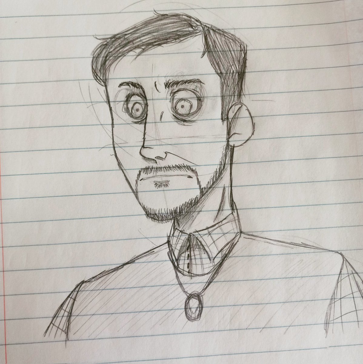 RemnantRat87's tweet photo. I drew my history teacher, Mr.Long! (He gave me permission to post this dw) lemme know if u want to see more of him! 
#sketch #ArtistOnTwitter #FYP #art #drawings https://t.co/d9K00eIVLu