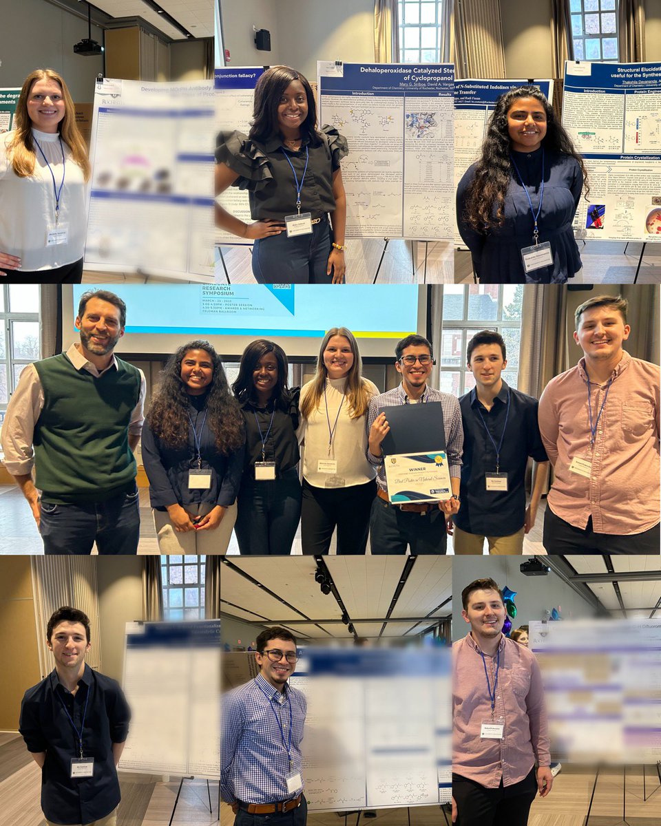FasanLab's tweet photo. The Fasan Lab presented their amazing work at the @UofR AS&amp;E’s Graduate Research Symposium yesterday. Great job to everyone who participated!!! A special congratulations to @JuanDavidV24 for winning the Best Poster in the Natural Sciences division! 🎉Go Team!!🎉 https://t.co/gjDC4hm2ds
