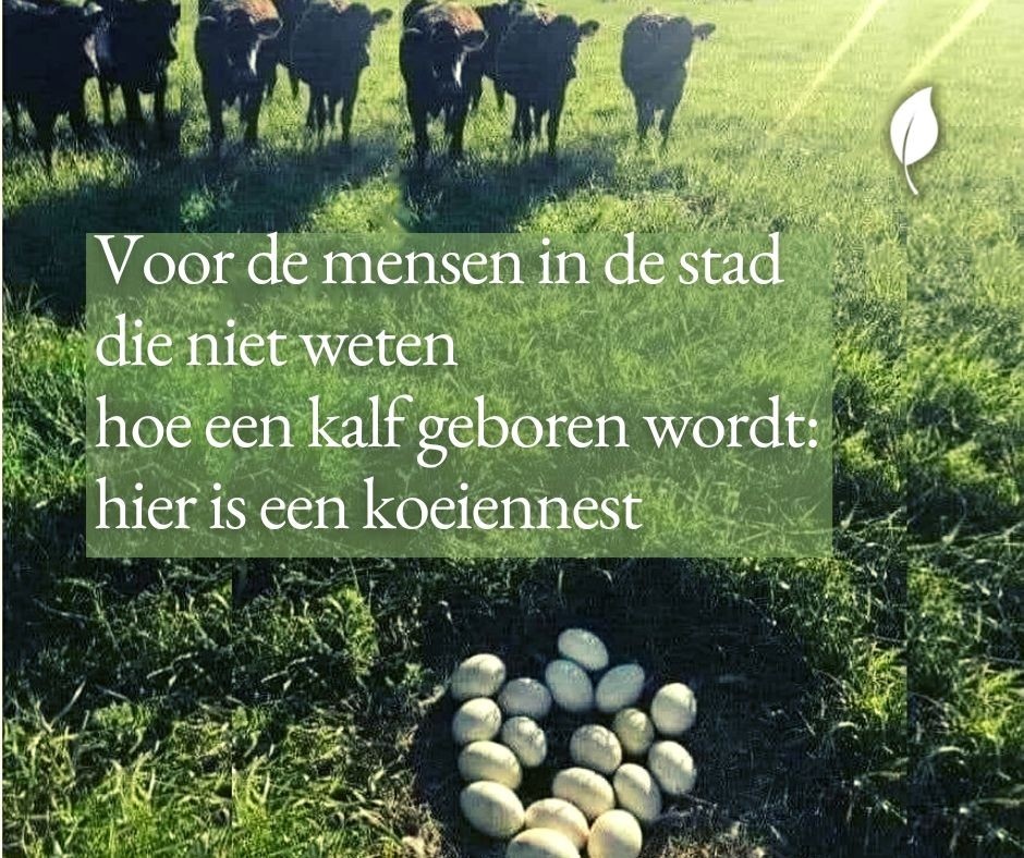 #stelling
Stadsmensen schilderen boeren af als lompe natuurhaters en klimaatontkenners. Die kloof zou nooit zo groot zijn geworden als mensen zich beter zouden verdiepen in de voedselproductie.

Hopelijk zijn we nog niet zo ver verwijderd als onderstaand beeld doet denken 😌