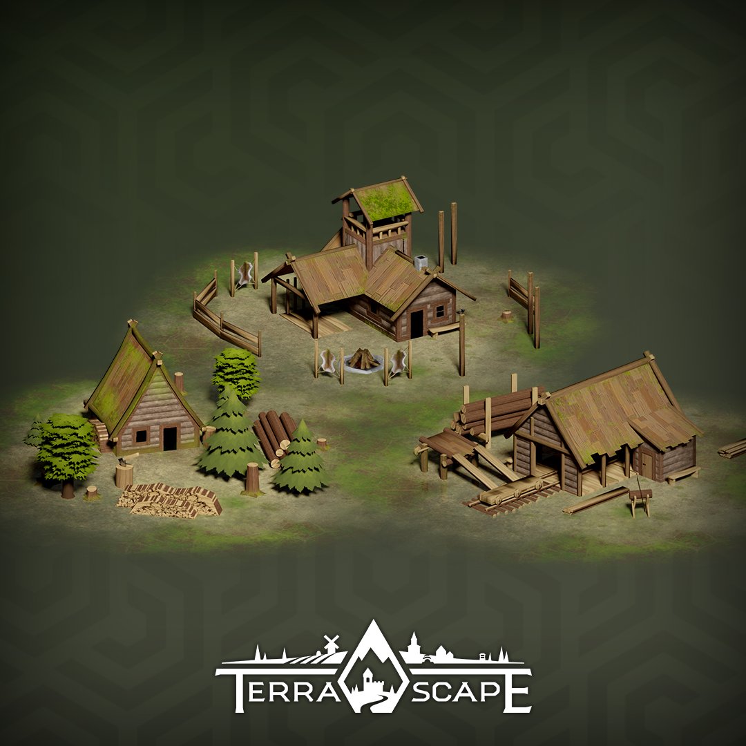 All the buildings you have seen belong to forestry, which is your foundation for a successful start. What else do you think is important for the steady development of your own kingdom?

#terrascape #bitfall #toplitz #forestry