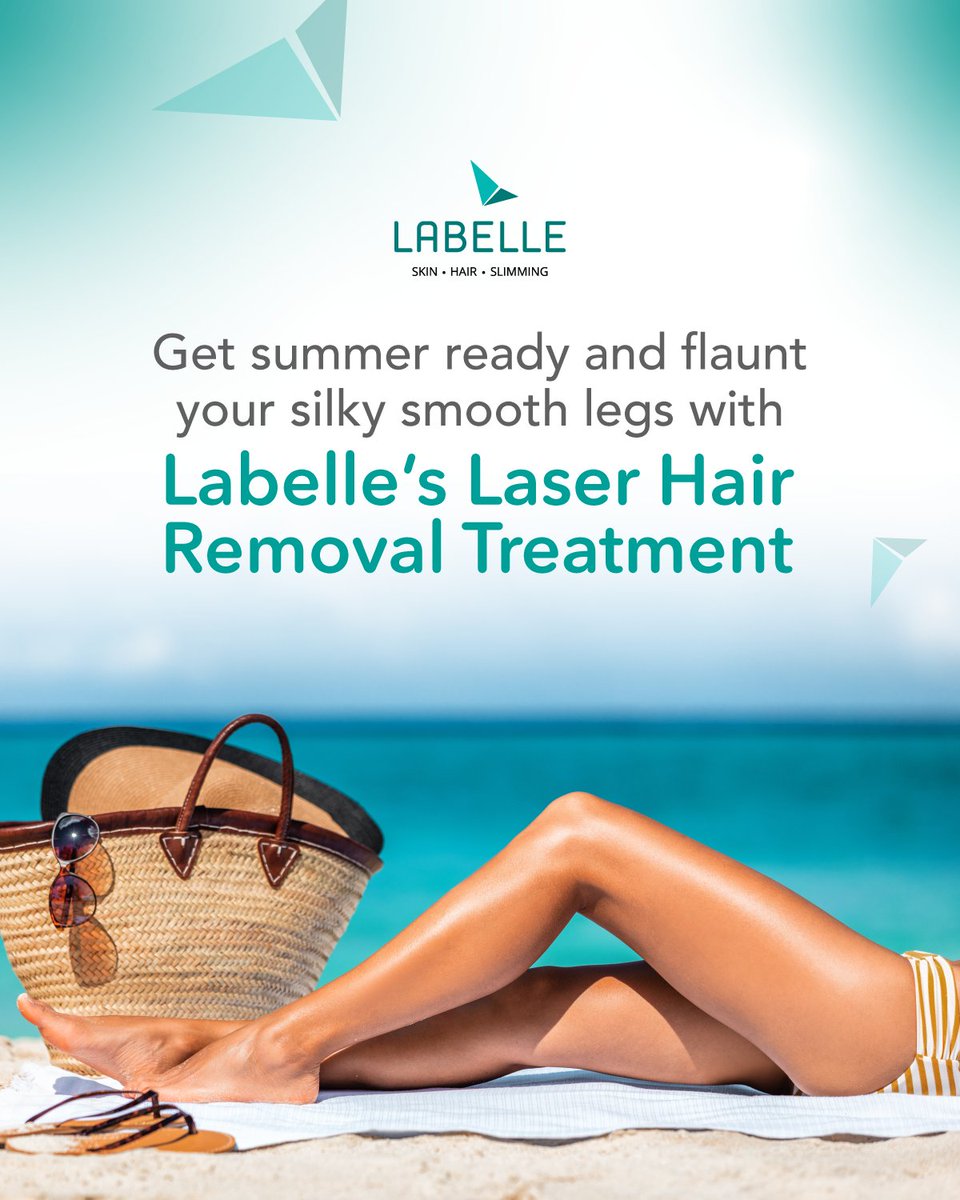 labelleclinics's tweet photo. Summer is just around the corner, and it's time to get your legs ready for the beach! 

With Labelle's laser hair removal treatment, you can flaunt beautiful, smooth legs all season long. 
Call 0801-900-2020 to book your appointment now!

#LabelleClinics #LaserHairRemoval https://t.co/mT0w7oPmlR