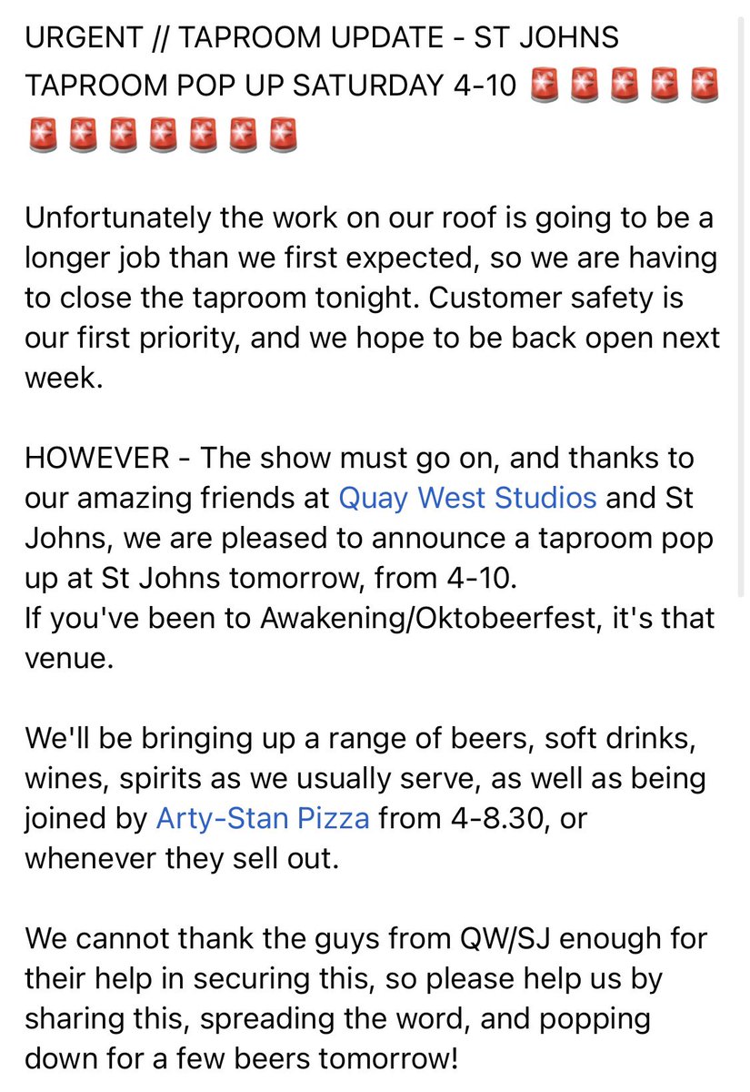 URENT - Please spread the word #gosport #southsea #hampshire #taproom #brewery