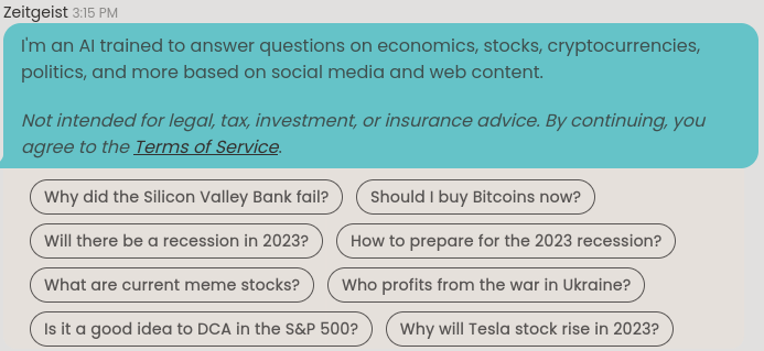 foretale's tweet photo. 🤖🌎 Our new AI Zeitgeist delivers real-time answers on economics, stocks, crypto, politics &amp; more. Break free from your content bubble and stay up-to-date with the latest trends &amp; opinions online. Try it now, it's free! #AI #Zeitgeist #ChatGPT

https://t.co/ZPvG13afXb https://t.co/NwOlorCw7P
