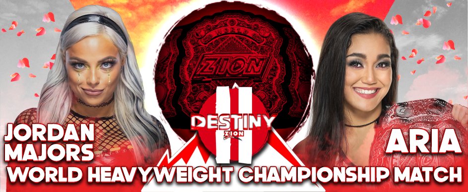 ZionWrestleRP's tweet image. And after a successful defense tonight, that stage for the Main Event has been set! The March Madness Gauntlet Winner, @TheJordanMajors, looks to regain the World Heavyweight Championship as she takes on @ThatDTExpert!