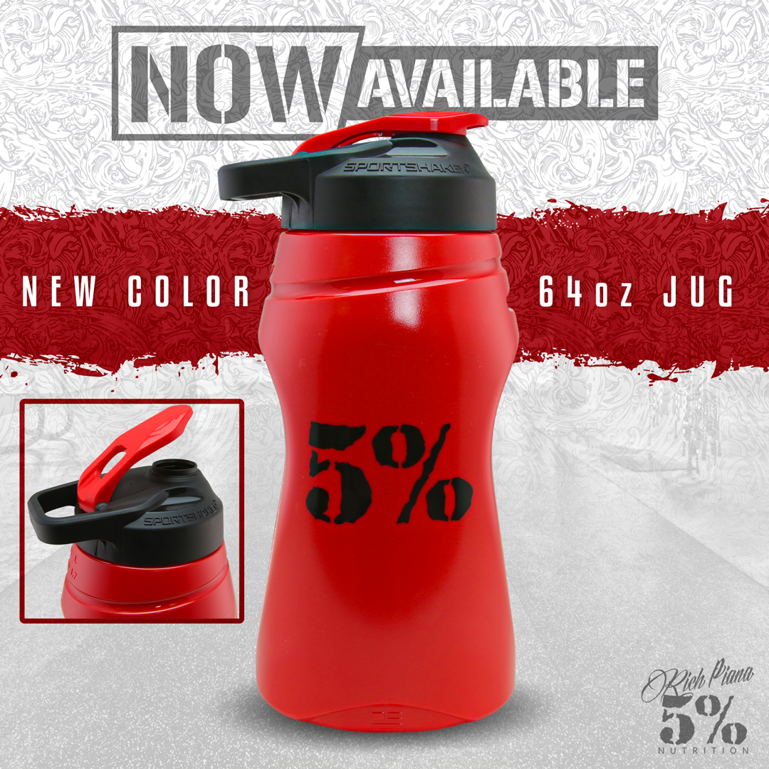 5PercentNutri's tweet photo. Our 64oz Jug is now available in fiery and spicy RED! 😍 
#RichPiana #5PercentNutrition #1DayYouMay #LoveItKillIt #WhateverItTakes #5PercentMentality #FitLife #GymLife #Muscle #Fitness #Gym #Workout #Fit #Training #Fitfam #New #NowAvailable #Jug #SportsBottle https://t.co/DsGbiB60sW
