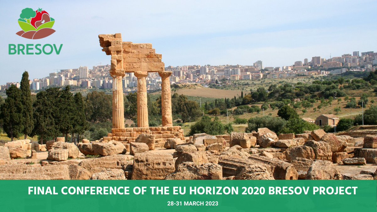 BRESOV_EU's tweet photo. #BresovEU Final Conference starts on Wednesday, 29 March in Agrigento 🇮🇹!

We will be covering the event on Twitter and Facebook so get ready to hear first hand about the project's results 🥦🫘🍅 and the perspectives of the vegetable organic production in Europe 🇪🇺! https://t.co/TEzQZq0jAr