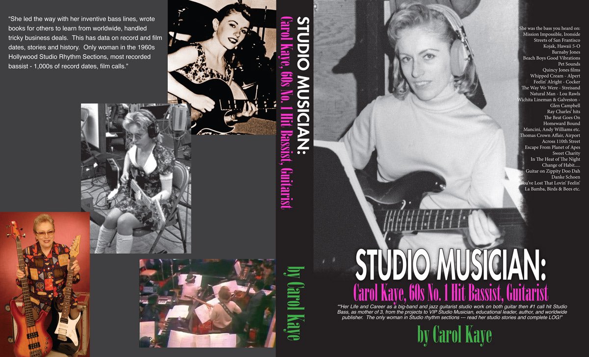 FrankMalfitano's tweet photo. BOOK OF THE DAY: Happy 88th🎂 to legendary #bassist #CarloKaye who as the most prominent female in the legendary #LosAngeles #studiomusicians #TheWreckingCrew played on hundreds of hit records over the decades. Here’s her #autobiography & a how to play bass #book she’s written 🎸 https://t.co/pAMegVzYbz