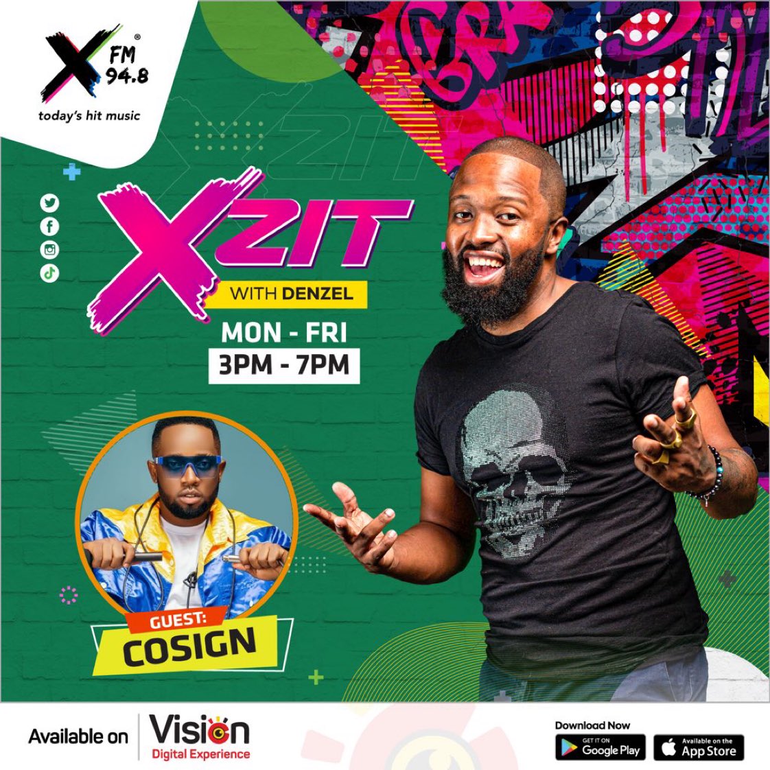 XfmUG's tweet photo. #NowOnAir
@CosignYenze is joins @DenzelUG and @lamusounds on the #Xzit to premier his latest single #Bikula
🔥🔥🔥
#AfroFriday #TodaysHitMusic https://t.co/VfWPYgbQMZ