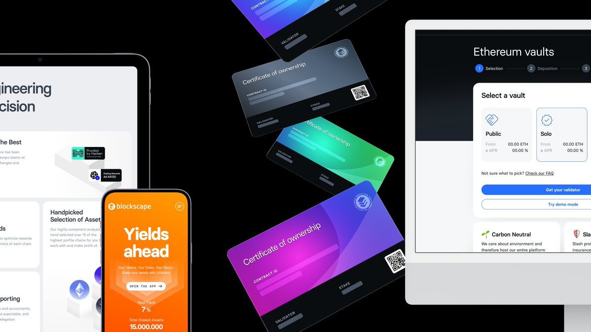 Exciting news!🚀
We've just launched our new website, featuring our cutting-edge staking solutions:
blockscape.network
Stay tuned for the release of our latest product, coming soon™️.
Get ready to take control of your #digital #assets with Blockscape.🧡
#Staking #Validator