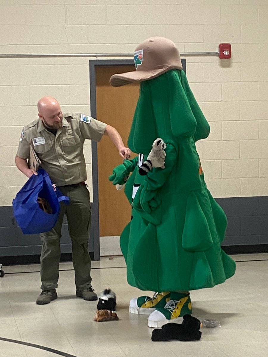 Lake Metroparks presented Trees for Wildlife to our 1st Graders today!  They learned about planting &amp; taking care of trees and the animals that live in trees. They all received their own tree and got to meet Woodie, the mascot!
#weschools