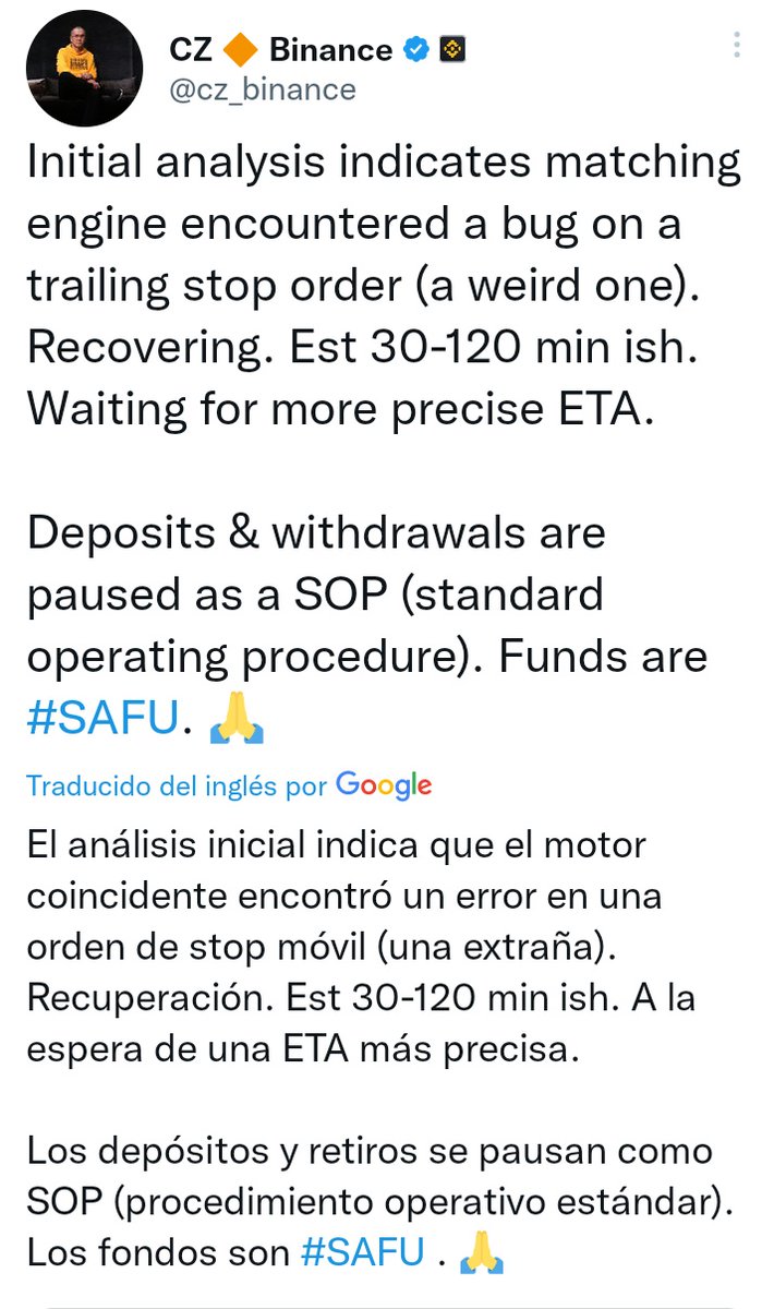 El problema de la centralización;

Banco: Disculpe, no puede retirar su dinero.🙄

Binance: Disculpe, no puede retirar su dinero. 🙄

"Not your keys, not your coins”

#Bitcoin #BTC #Binance