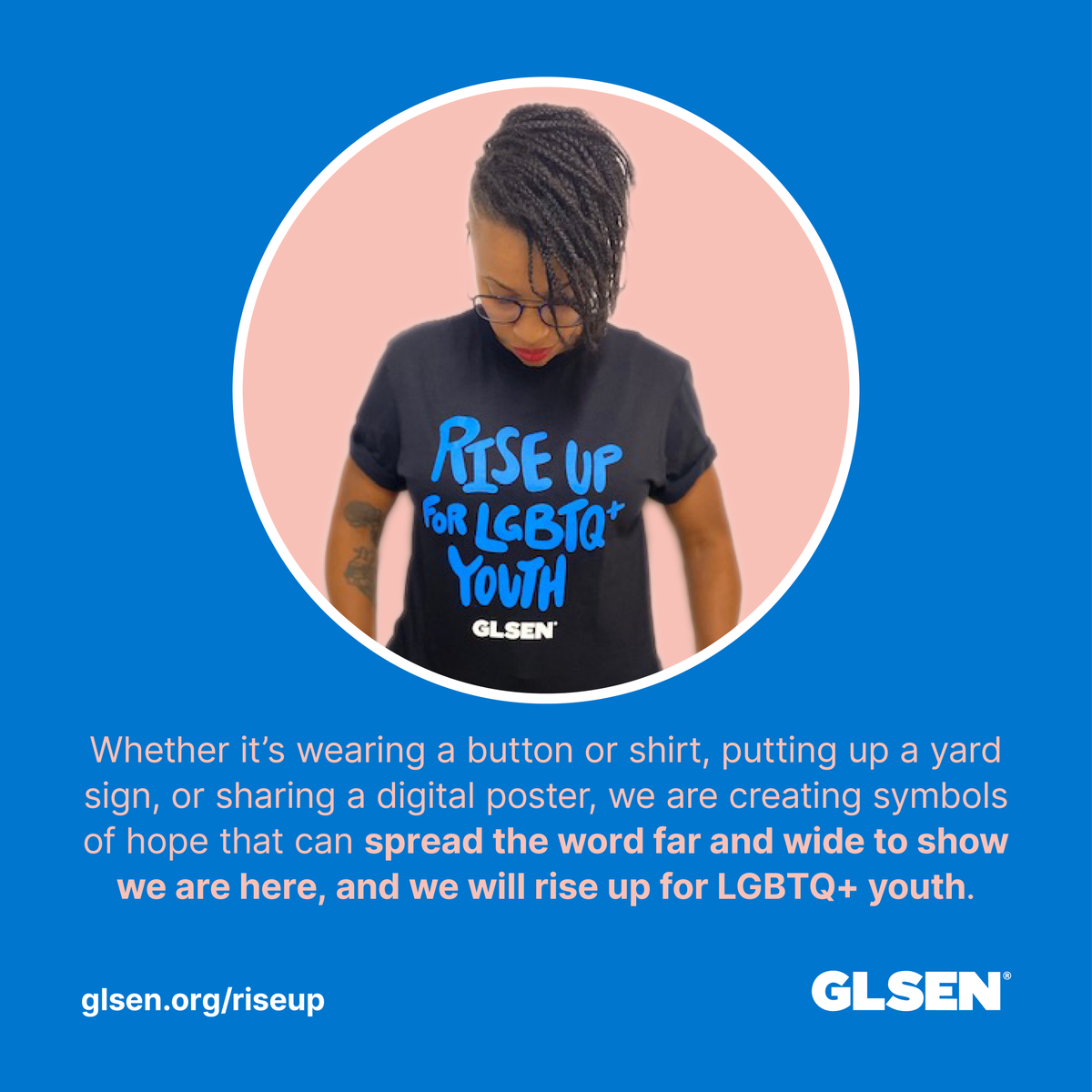 GLSEN's tweet photo. ✨ NEW✨ #RiseUp4LGBTQ shirts, stickers, lanyards, and pins have just landed in our shop! 100% of the proceeds support GLSEN's work to create safe and inclusive schools for all.

🛍️ Shop now at https://t.co/V9obYIOqDZ https://t.co/iXEGl5K7pv