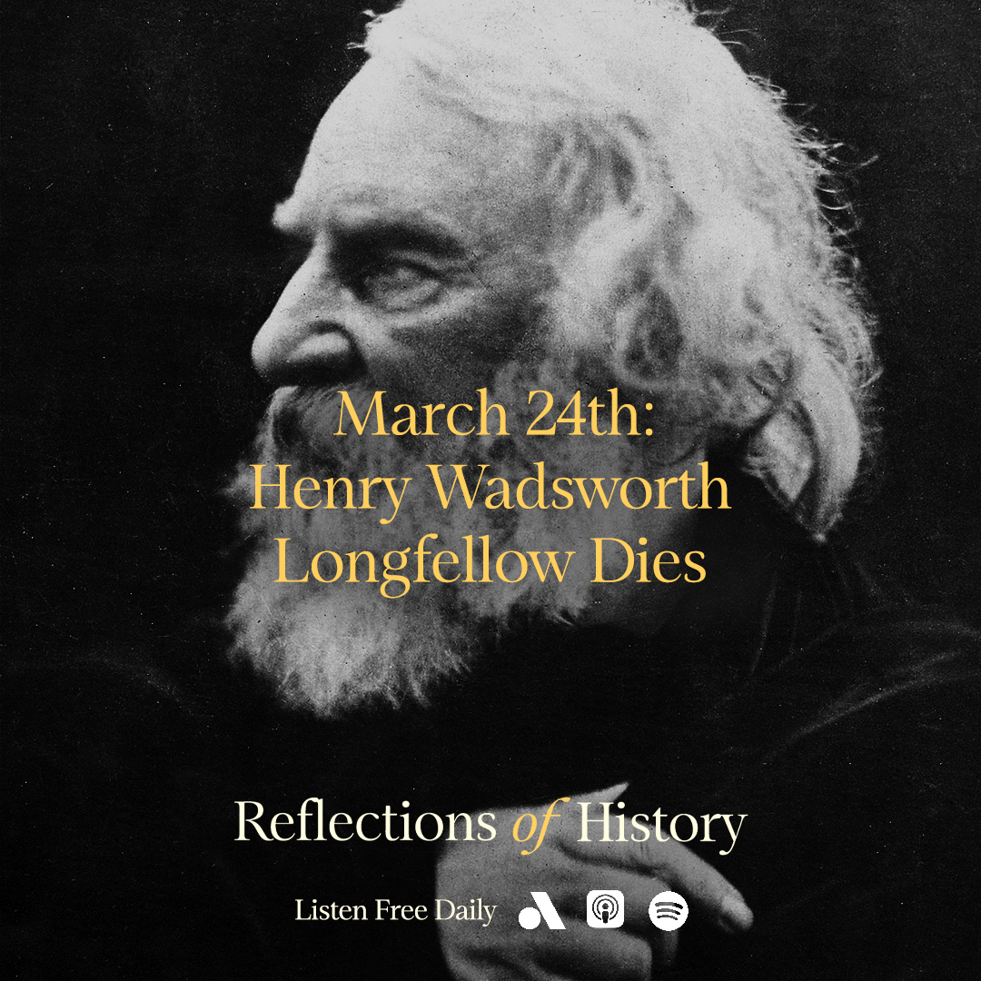 On this day in 1882, the poet Henry Wadsworth Longfellow died in Cambridge, Massachusetts. Long an architect of the American imagination, at least in popular circles, Longfellow wrote verses that resonated widely for generations. 🎧: link.chtbl.com/ROH