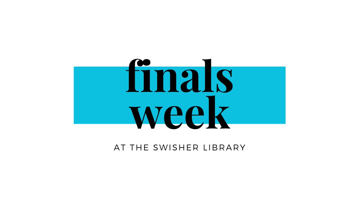 It’s finals time! Are you ready? 🙌

The faculty and staff of the Swisher Library are ready to support YOU! We have extended hours, snacks, games, activities, + more. Visit our Finals Week guide to learn more: library.ju.edu/finalsweek 

Go crush it! 💪
#JULibrary #finalsweek