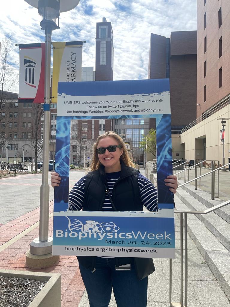 A_Cottingham's tweet photo. Happy Biophysics week! ⁦@PharmSci_UMB⁩ @umb_bps⁩ #umbbps #biophysicsweek #biophysics https://t.co/51csnl94TD