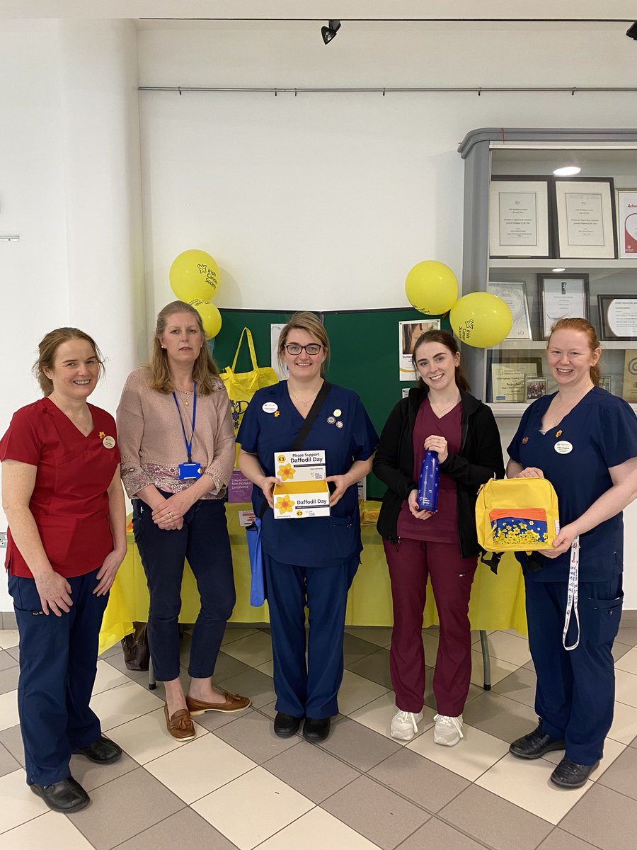 The haematology team #NaasGeneralHospital supporting the #DaffodilDay2023