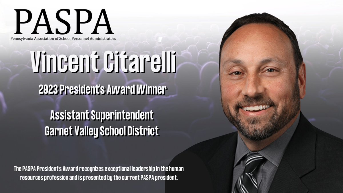 Congratulations Dr. Citarelli, our esteemed HR Director, on receiving the prestigious PASPA President's Award! Your exceptional leadership in HR has been recognized &amp; we're proud. Thank you for promoting a positive work environment &amp; supporting our team. Well deserved!