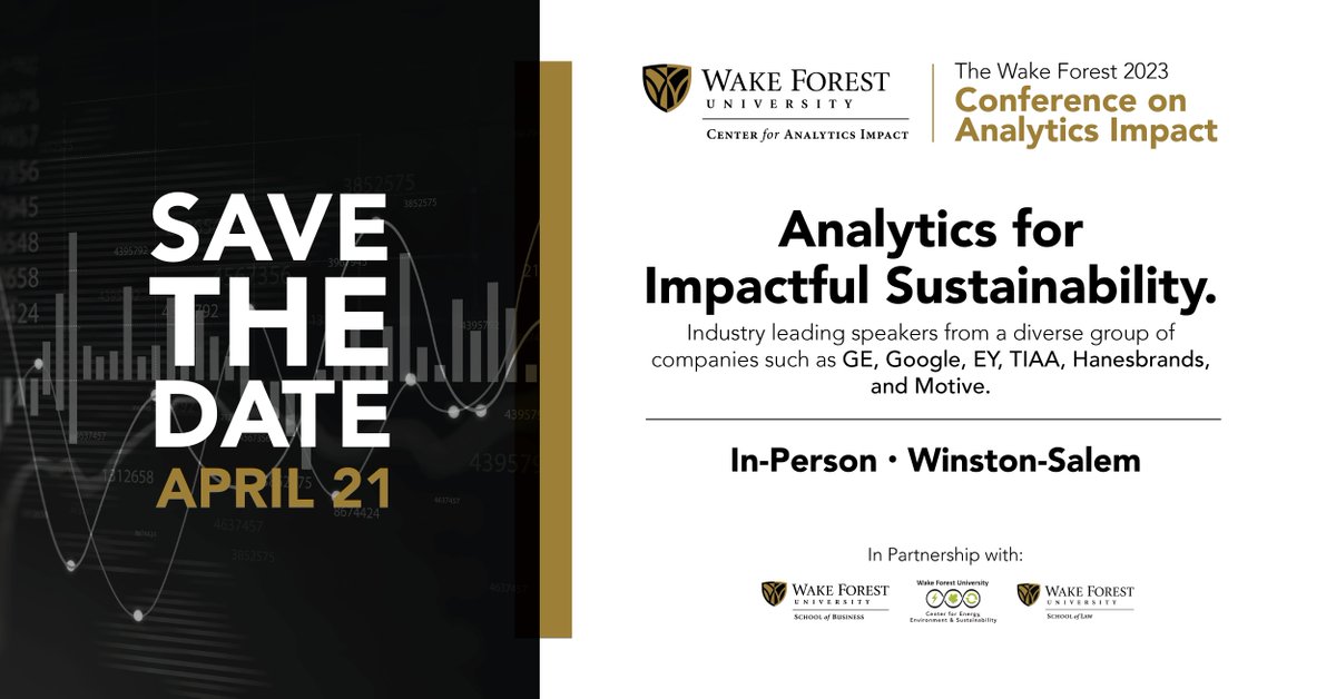 How can analytics help guide impactful sustainability practices? 🌱📊  

Join us at the Conference on Analytics Impact on April 21 to hear from industry-leading speakers on how analytics can help create and measure successful sustainability practices!

✍️: bit.ly/3LM26SF