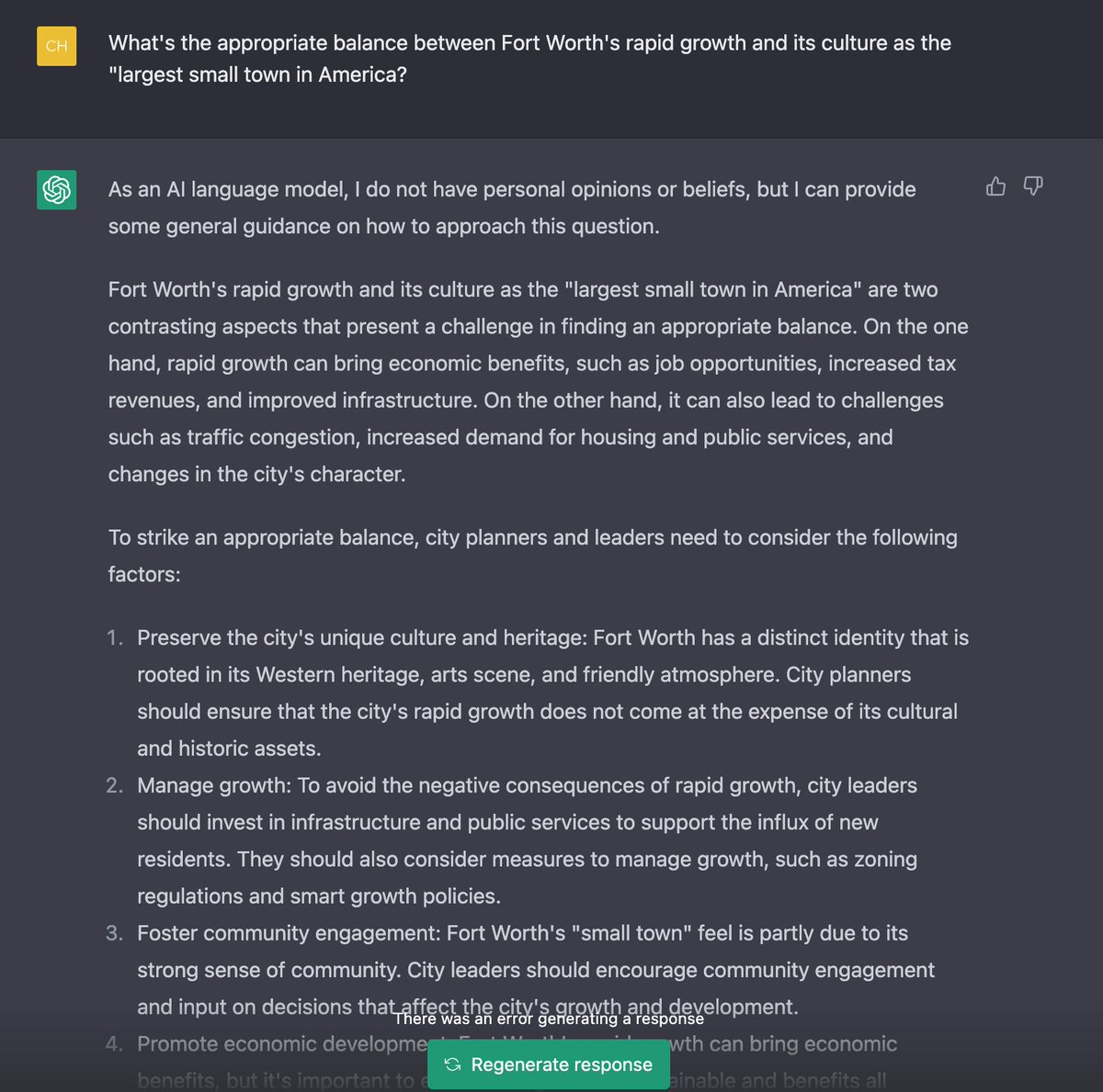 tbh #ChatGPT did quite the impression of a mealy mouthed politician when I fed it this city council candidate questionnaire #IVotedForKodos