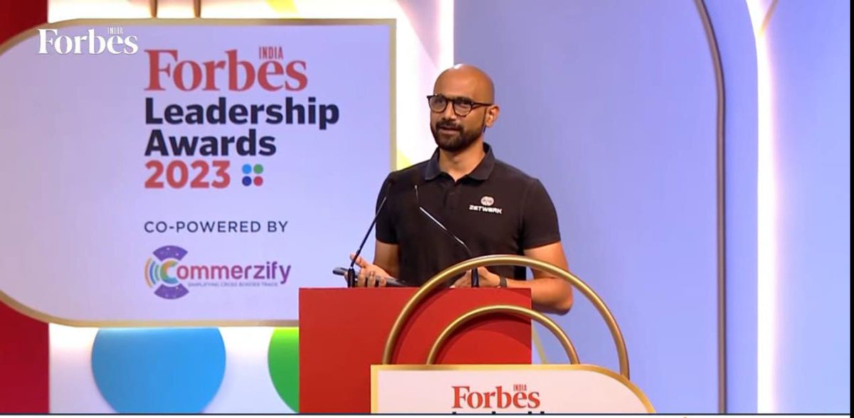 zetwerk's tweet photo. It's a true honour to be presented with The Forbes India Leadership Award 2023 for Most Outstanding Startup! 

Receiving the award from @hcmariwala is #Zetwerk Co-founder @Rahulzet.

Thank you, @ForbesIndia!

@Forbes #FILA2023 https://t.co/B23MqwfU2V