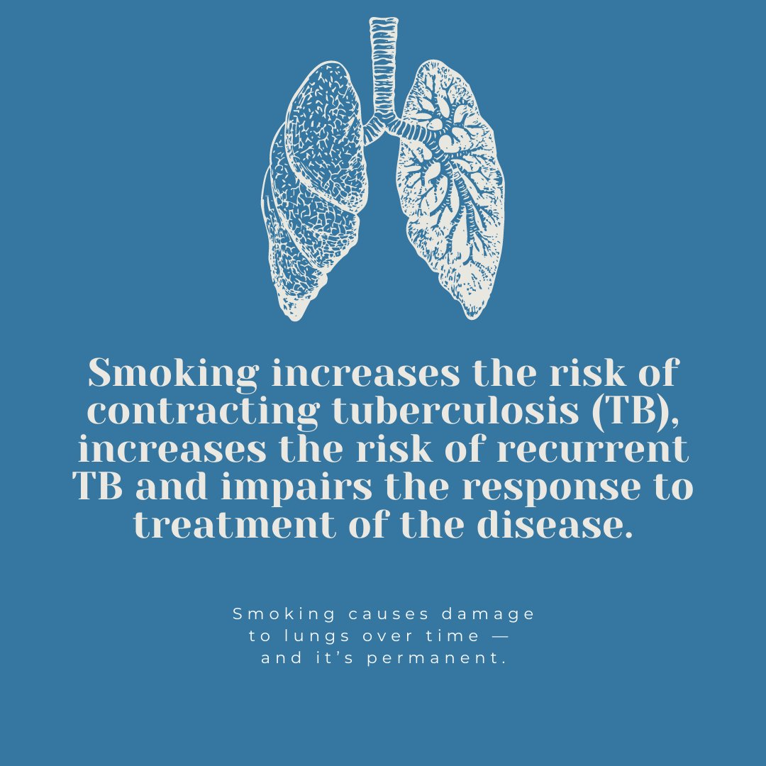 WV_RAZE's tweet photo. Today is Tuberculosis Day… did you know that smoking is a large risk factor for the occurrence of tuberculosis? #RazeWV https://t.co/poBaztuFsQ