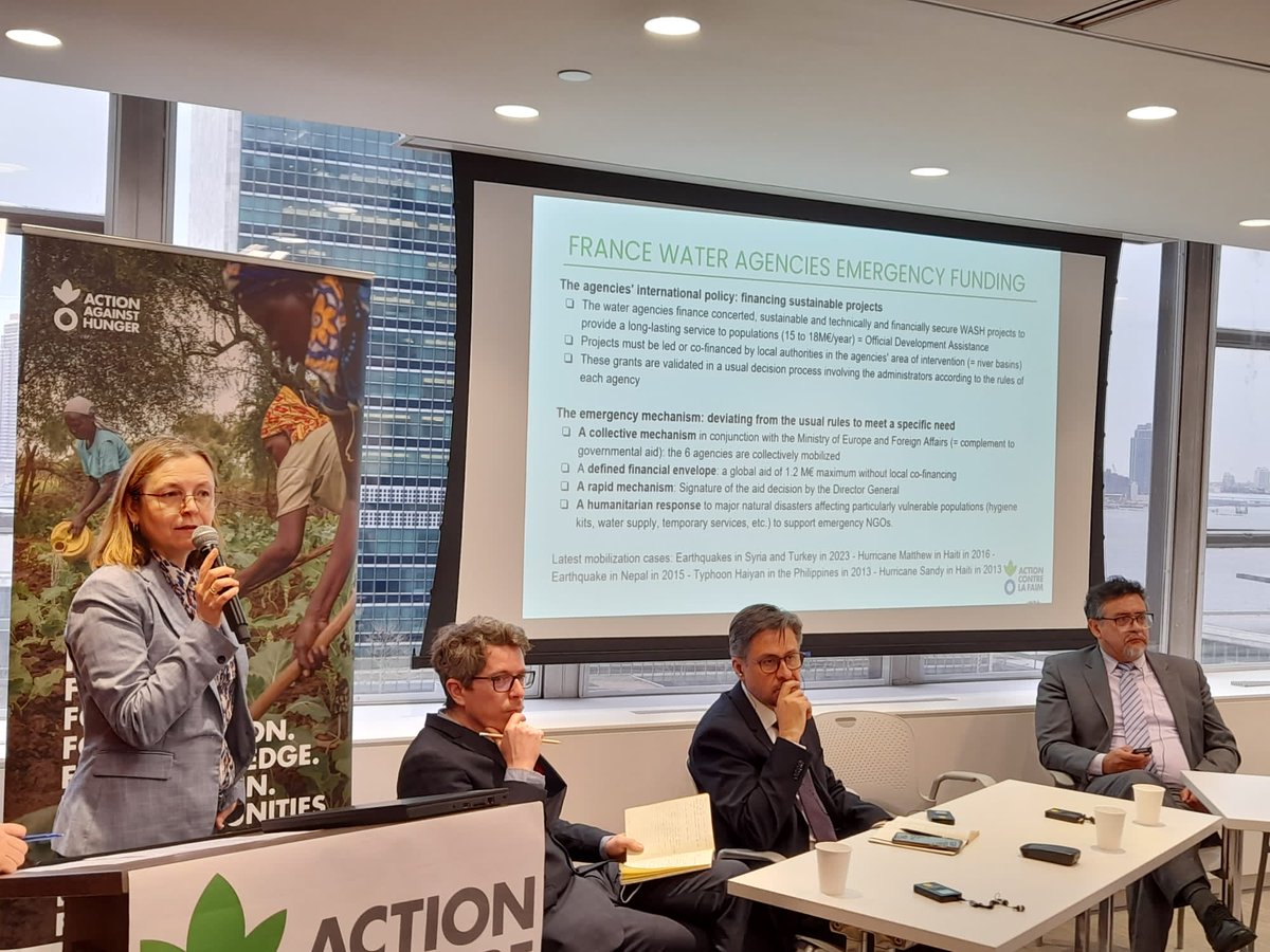 Adour_Garonne's tweet photo. 📢 CONFÉRENCE DES NATIONS UNIES SUR L'EAU
[1/3] Le dispositif d’urgence des agences de l’eau françaises à été présenté ce matin à New York lors du side event "WASH Capacity and Funding" organisé par @ACF_France. https://t.co/P132HkeyTZ