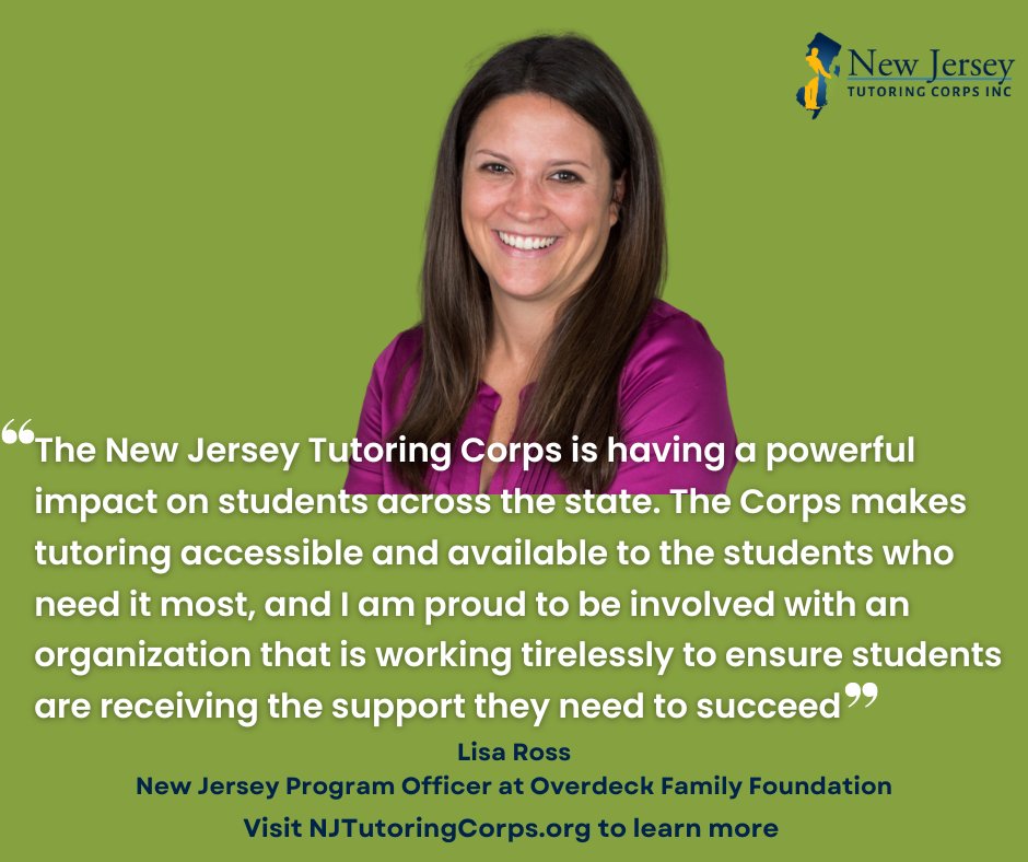 corps_nj's tweet image. Board member Liz Ross serves as the NJ Program Officer at  Overdeck Family Foundation, where she leads the portfolio of innovative projects across the state with her passion for education issues and her experience in the philanthropic landscape. 

#edtalk #njtutoringcorps