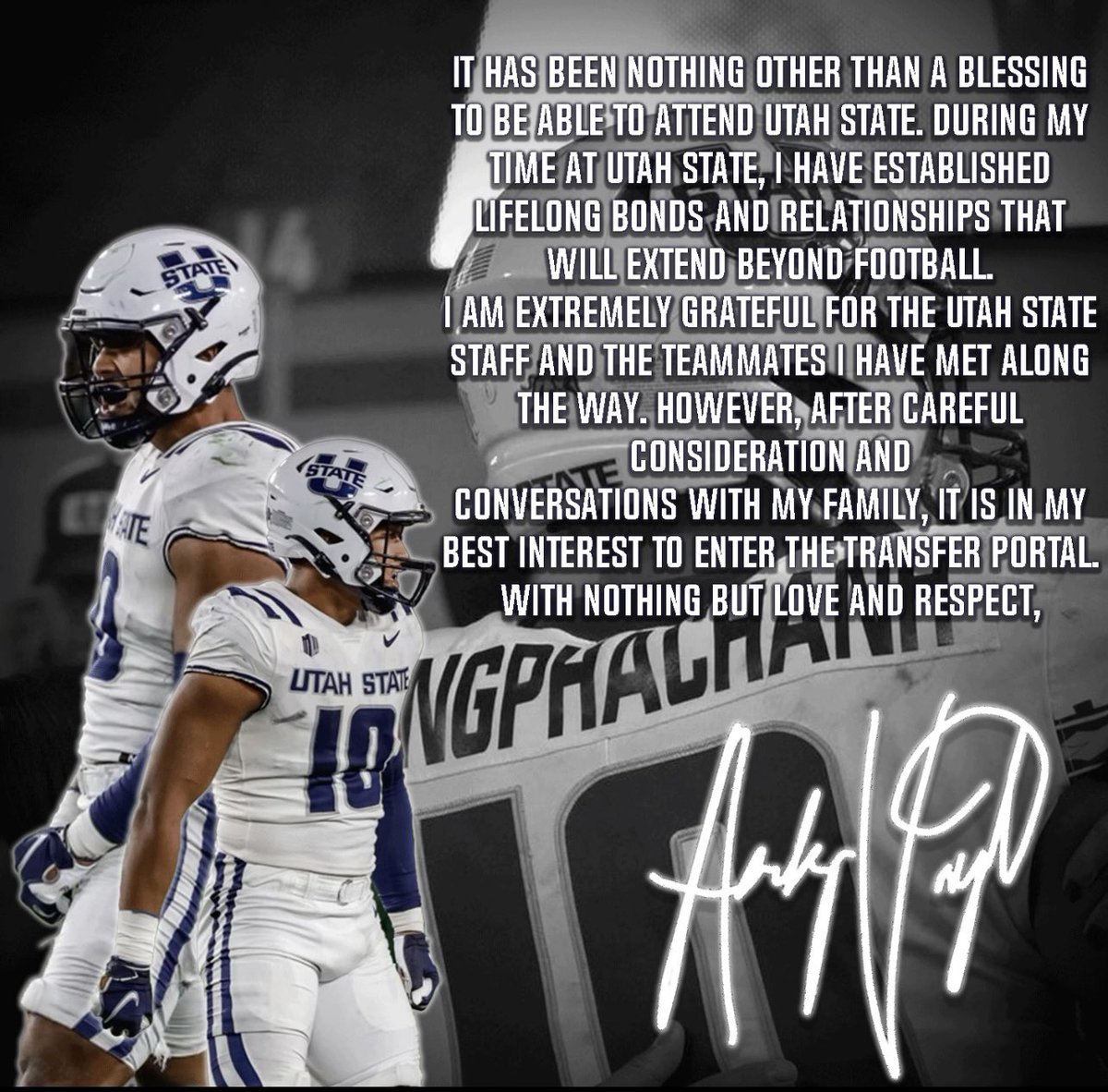 Thank you Utah State 🙏🏽