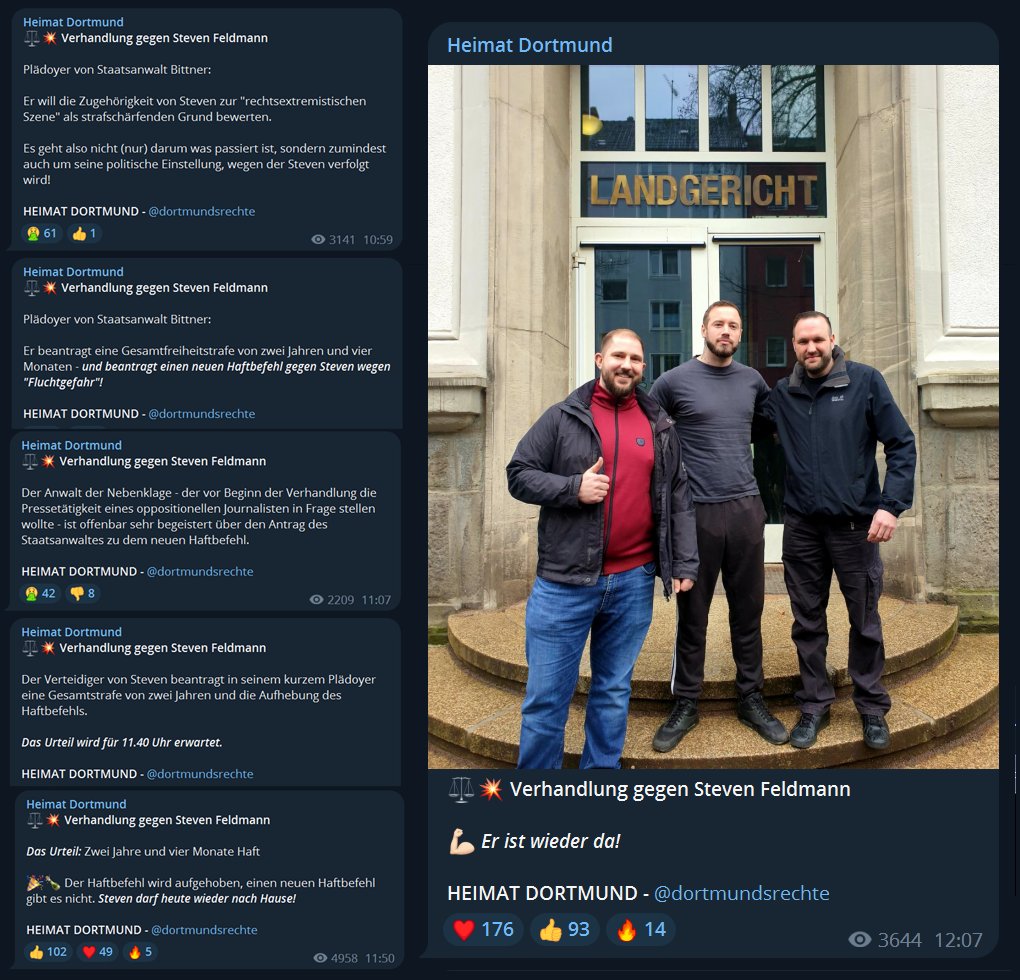 BRechercheteam's tweet photo. #StevenFeldmann - Heute das Urteil: Zwei Jahre und vier Monate Haft. Und stolz darauf! #Neonazi #Dortmund https://t.co/t3CfArcpNf