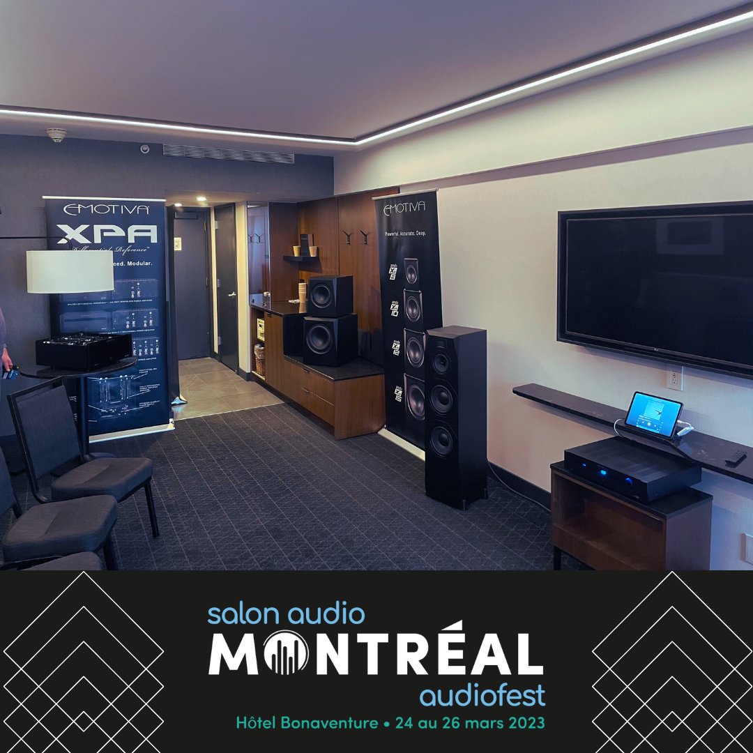 Get ready to be blown away by the power of Emotiva at Montreal Audiofest! 🎧🎶 We're excited to showcase our latest and greatest gear, designed to elevate your listening experience to a whole new level.

Visit us in rooms 1225/1227 to meet our team. See you there!