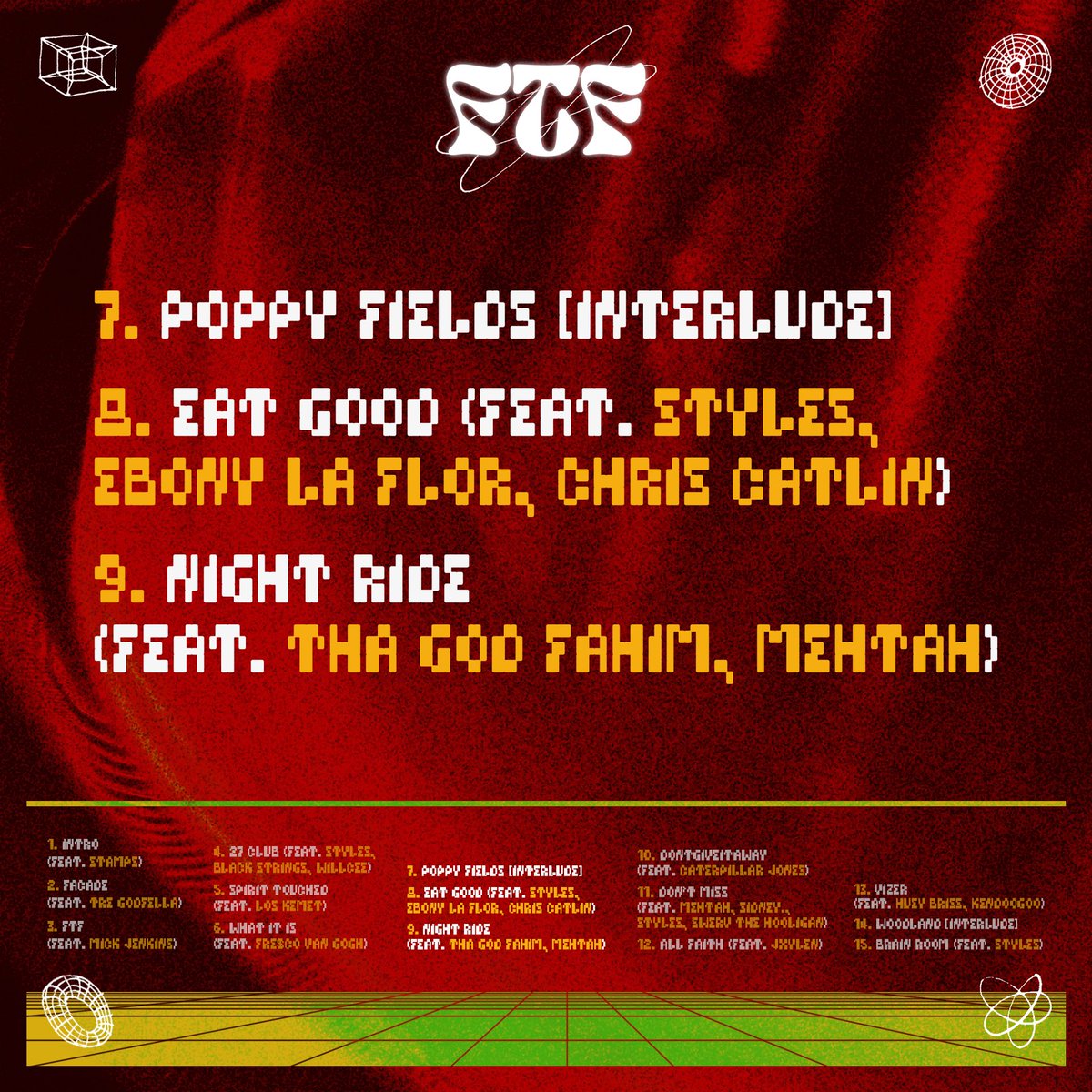 ForenzikStyles's tweet photo. FROM THE FUTURE 

A PRODUCER ALBUM BY FORENZIK STYLES - TONIGHT AT MIDNIGHT 🌐

TRACKLIST 1/2 https://t.co/5IAbF9vLnd