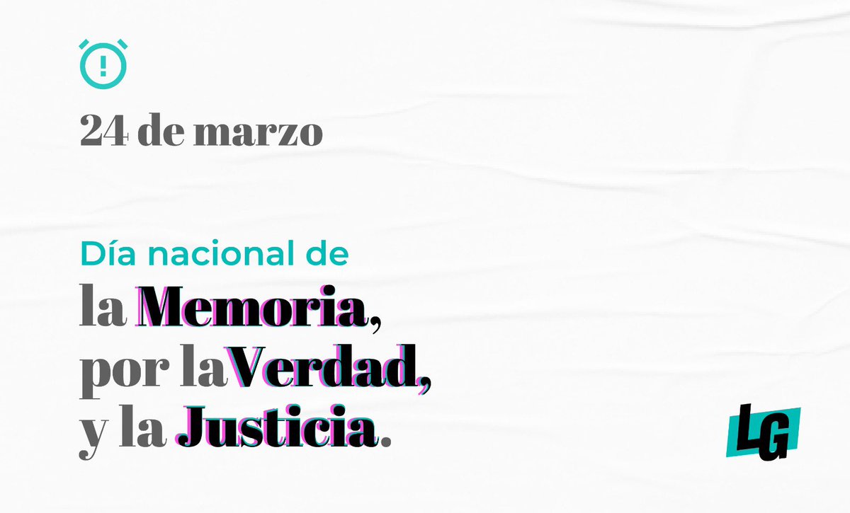 LaGeneracionCOR's tweet photo. 24 de marzo, no es un día cualquiera para los argentinos, es un día para recordar y conmemorar a aquellas personas desaparecidas en la última dictadura militar. Luchemos para que #NuncaMas violenten nuestros derechos como humanos y habitantes del suelo argentino. https://t.co/LPZU929aWK