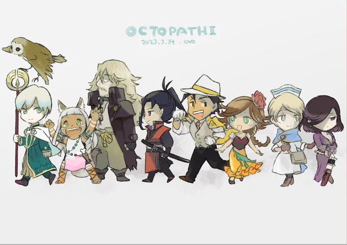 うおおお発売一か月!!合流順です#オクトパストラベラーII #OctopathTraveler2 