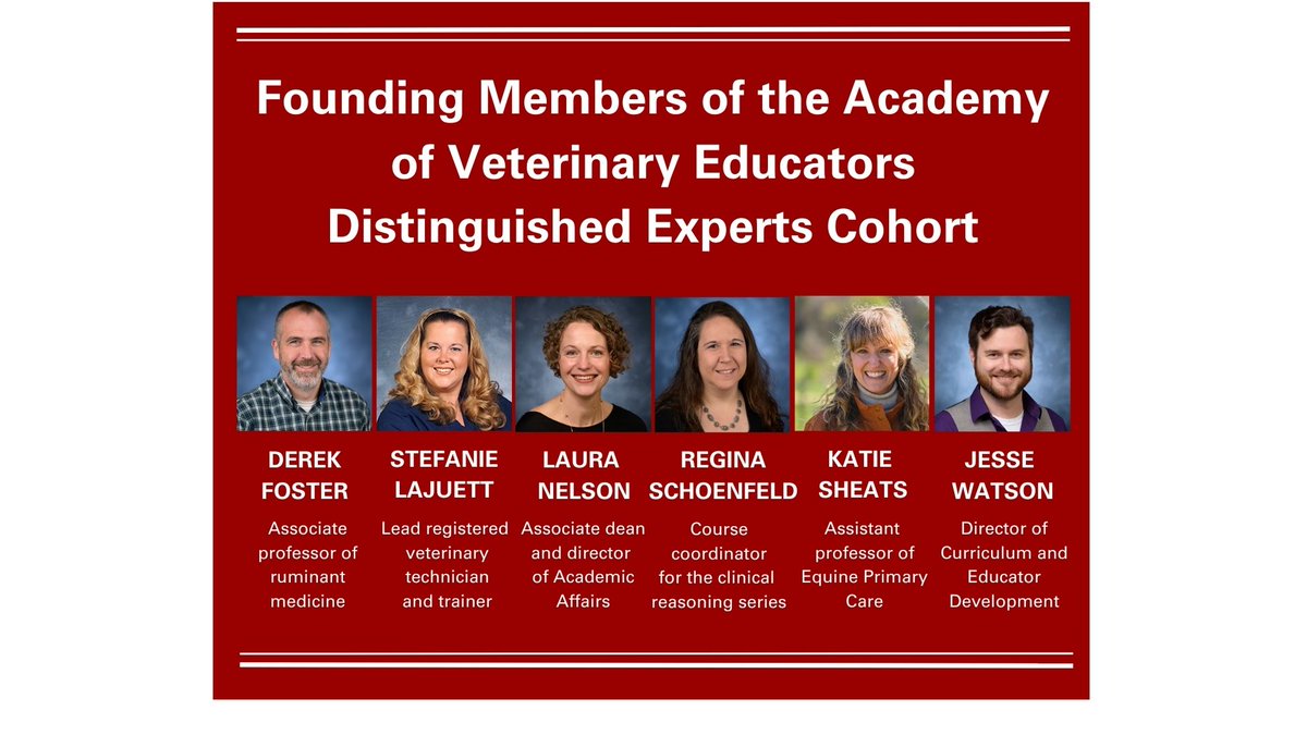 NCStateVetMed's tweet photo. EXCEPTIONAL The new Academy of Veterinary Educators has named 6 #NCStateVetMed experts to an advisory cohort, with @NCState reps being nearly a quarter of 26 members. Our expertise and leadership are showing across the veterinary world. Congrats, cohort!

https://t.co/sihyODhypj https://t.co/HvloQrDHWQ