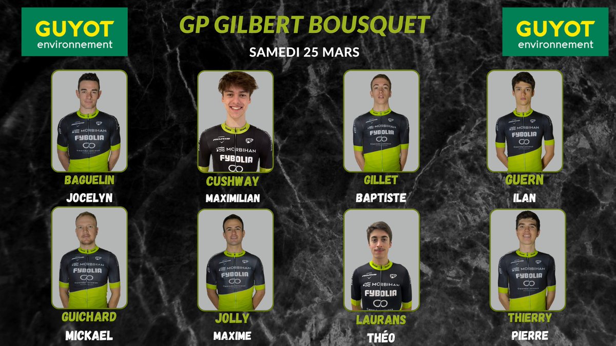 MorbihanFybolia's tweet photo. [👥 Compositions]

Cap sur le Finistère ce samedi avec le GP Gilbert Bousquet, course que nous rêvons de gagner sur les terres de notre fidèle partenaire @GUYOTenvironnem 🤩
Dimanche nous reviendrons sur nos terres morbihannaises avec les Boucles Guegonnaises 👊 https://t.co/FUnfZ6pCi2