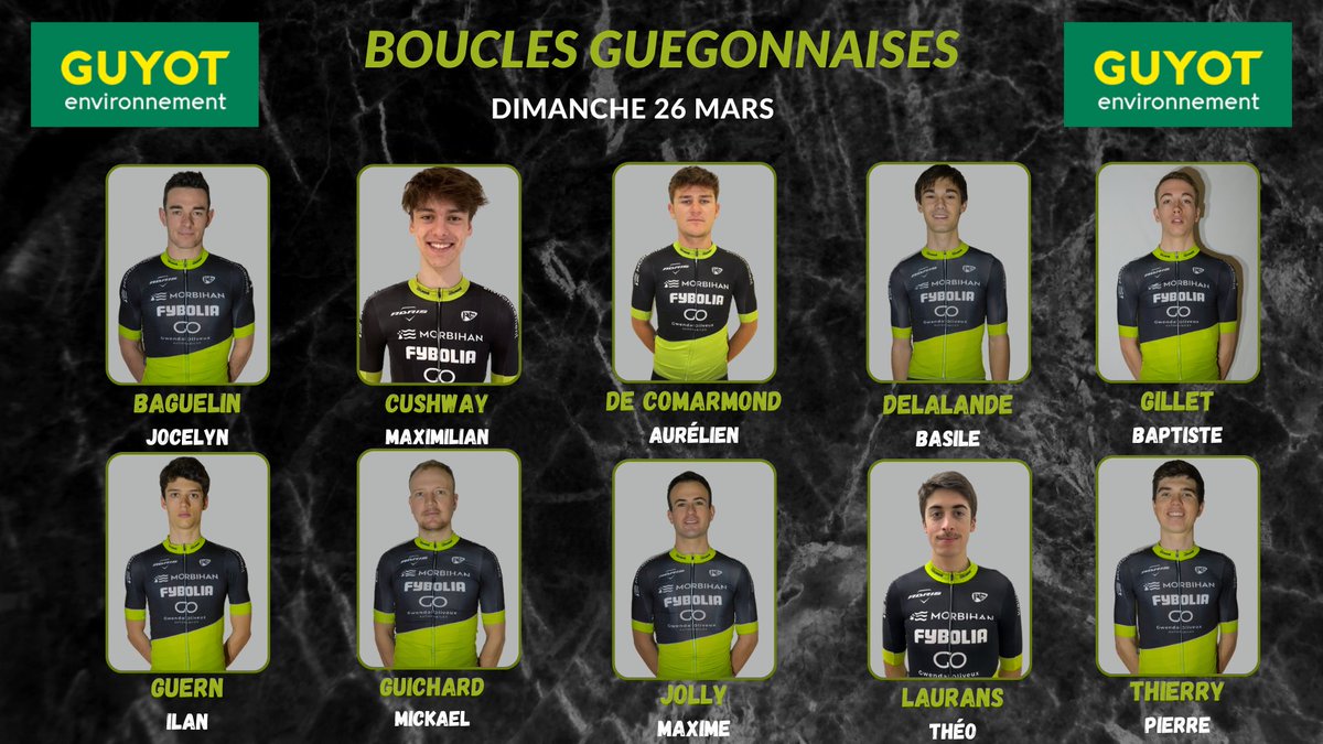 MorbihanFybolia's tweet photo. [👥 Compositions]

Cap sur le Finistère ce samedi avec le GP Gilbert Bousquet, course que nous rêvons de gagner sur les terres de notre fidèle partenaire @GUYOTenvironnem 🤩
Dimanche nous reviendrons sur nos terres morbihannaises avec les Boucles Guegonnaises 👊 https://t.co/FUnfZ6pCi2