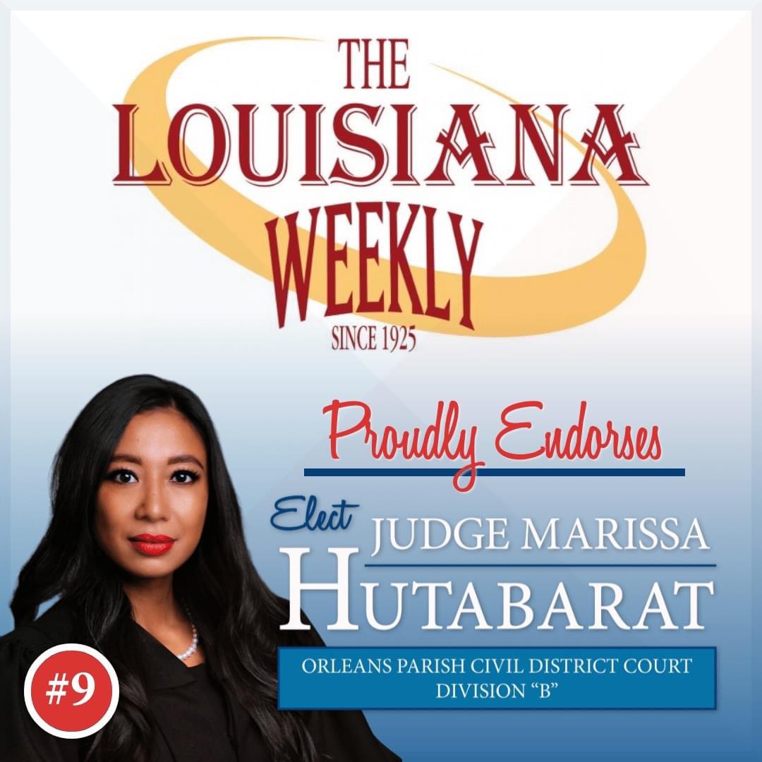 NolaDemocrats's tweet photo. Tomorrow’s Election Day
Vote for our #Nolademocrats 
Marissa Hutabarat for civil court Judge https://t.co/2CNc8QI0dn