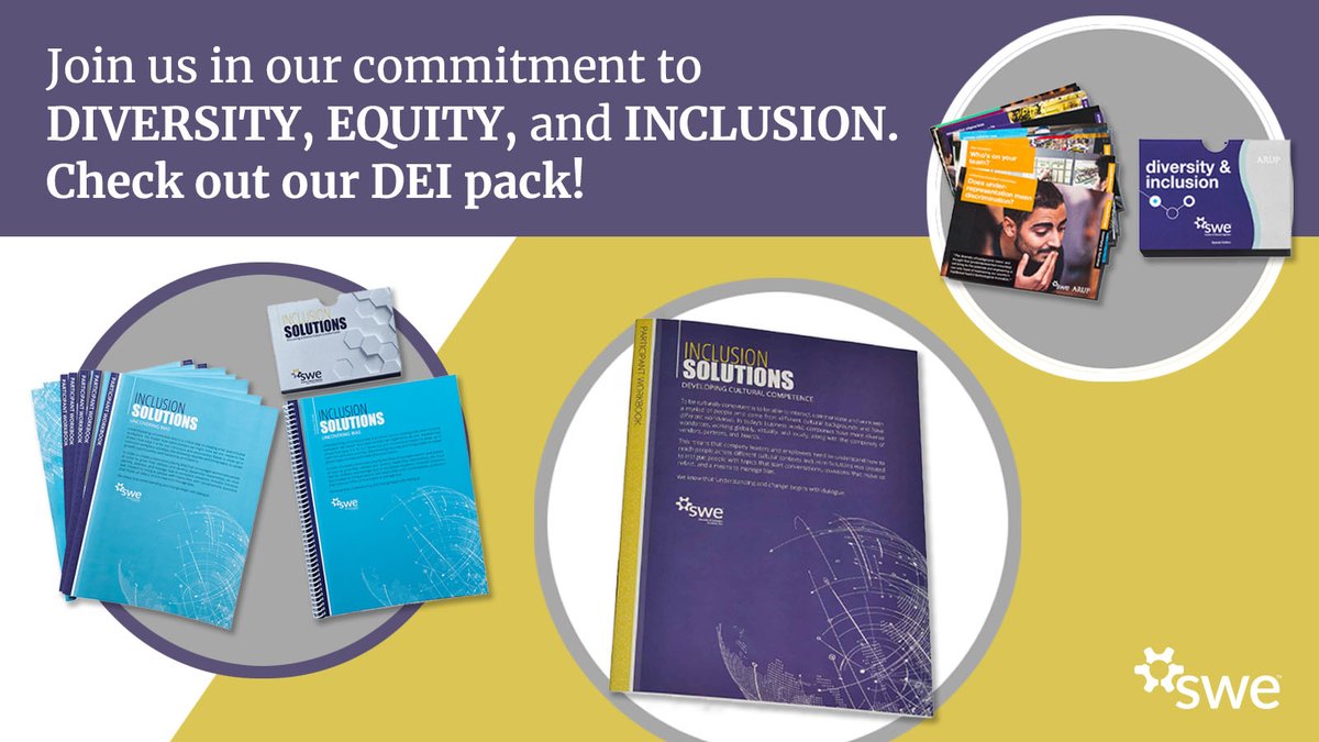 SWEtalk's tweet photo. Created to provide an introduction to fundamental #DEIB topics, SWE's Inclusion Solution card decks, facilitator guides, participant workbooks, &amp; Inclusion Solution bundles will help your organization promote a diverse &amp; inclusive workplace. https://t.co/BJLdd4BI0X https://t.co/VcWUV1VzxA
