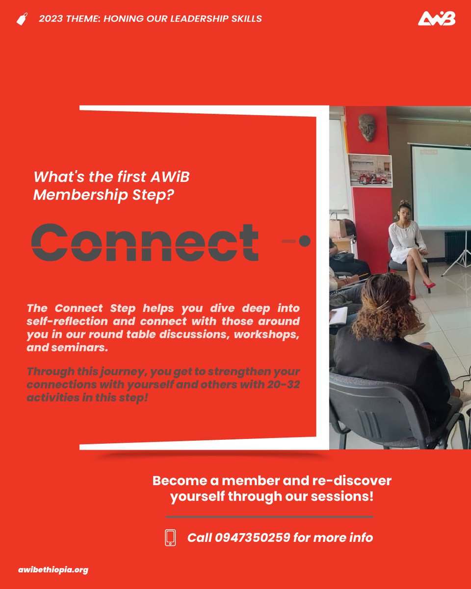 AWiBEthiopia's tweet photo. Who am I? Why am I here? What is my purpose? Exploring these important questions that guide our lives is much easier when we are supported by a community of women in a safe space. AWiB is that safe space. Register &amp; we'll call with more info: https://t.co/arnWWYGDy0 https://t.co/8LkZVyGSPd