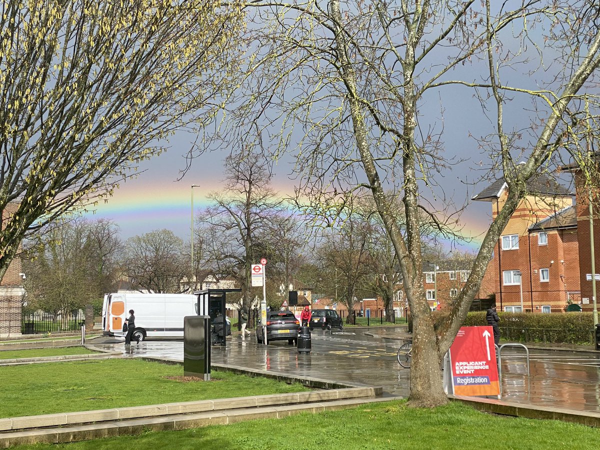 louisekeane1986's tweet photo. #EmployabilityConference #student #nurses #career wonderful morning spend with Middlesex university wonderful student nurses. As I left a beautiful rainbow π at the campus! A sign of hope inclusivity and friendship. Perfect end to the day. @NCLTrainingHub @MiddlesexUni @NCL_ICS https://t.co/VGws0Yxyai