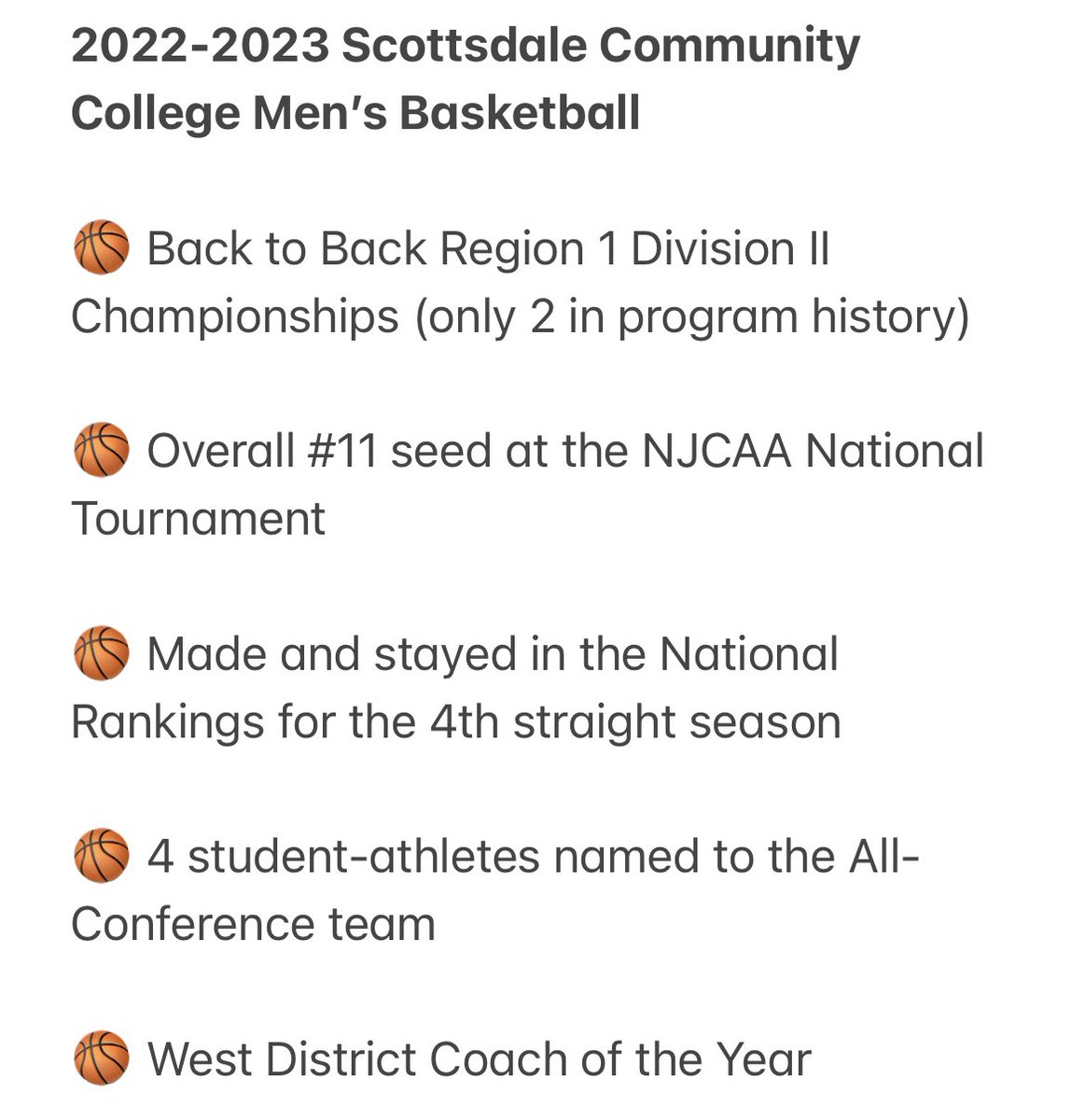 Thank you to all our coaches, student-athletes, and support staff for an amazing year. This group will always be special in my heart to be the 1st team to win a Region Championship at Scottsdale, and they did it twice!!! So very proud to be their coach. <a href="/ScottsdaleCC/">ScottsdaleCC</a> #GoChokes