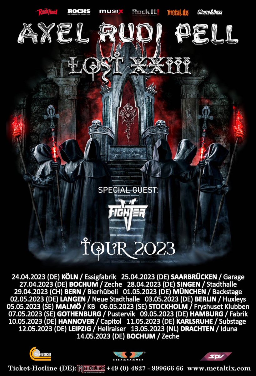 Crush40Johnny's tweet photo. In a month, I’ll be hitting the road with Axel Rudi Pell! Our tour kicks off on April 24th and we're bringing the heat!!🤘🚀🔥 Who is coming to see us? More info: https://t.co/nbnXyEPeih
#AxelRudiPell #TourKickoff #RockAndRoll https://t.co/jWnc5uC0N9